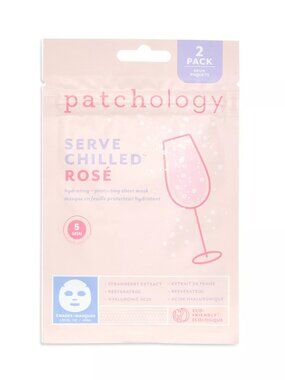 Patchology Serve Chilled Rosé Sheet Mask, Pack of 2 - NEW